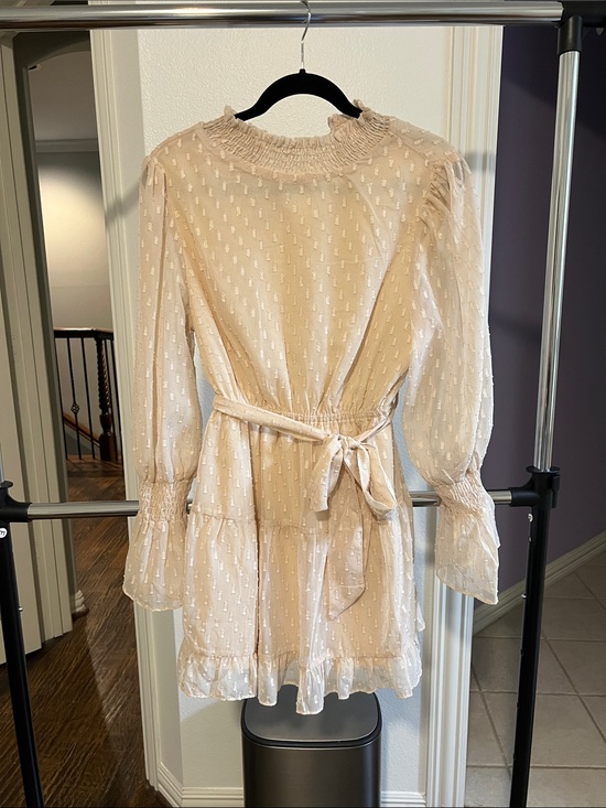 Love Riche Dresses & Skirts - Love Riche Cream Mini Dress with Belt Boot Barn